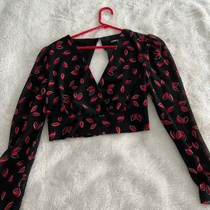 Express Women’s Sheer Crop Top Size Small